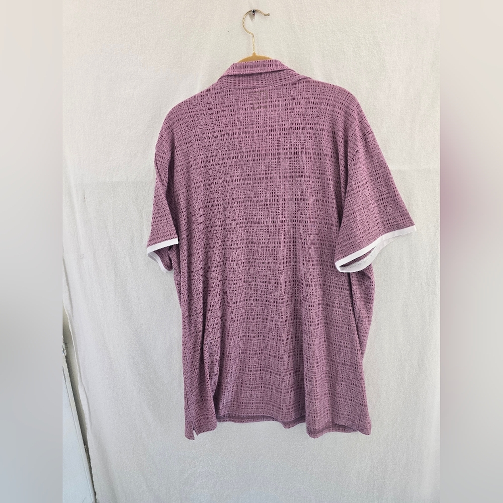 THE CHARGE STATELY APPAREL 1/4 button S Sleeve Poly Golf Polo Shirt. Mens XXL - Picture 8 of 8